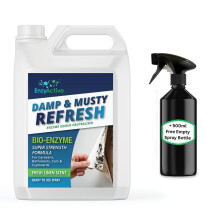 EnzyActive Damp & Musty Refresh Odour Neutraliser Spray ? Bio-Enzyme, Fresh Linen Scent ? Eliminates Musty Smells from Damp, Mould & Mildew Caravans,