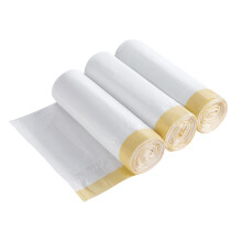 Bin Bags 70L 60 Counts, Large Bin Liners 70L Strong 70 Litre Bin Bags with Tie Handles, White Rubbish Bags for Kitchen Bathroom Garden Yard (74?82 CM,