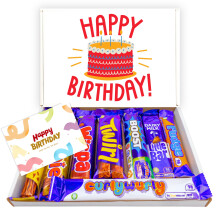 Heavenly Boxes Deluxe Happy Birthday Chocolate Box for Men & Women - Assorted Letterbox Gift Set with Full-Sized Favourites for Her & Him