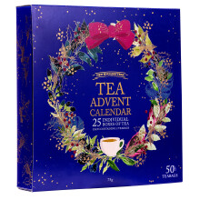 New English Teas Christmas Tea Advent Calendar ? 50 Premium Teabags ? 5 Festive Tea Blends ? Black Tea, Apple, Rosehips & Hibiscus, Herbal Infusion