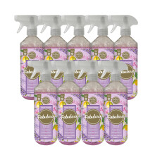 Fabulosa Antibacterial Disinfectant Spray, All Purpose Multi Surface Cleaner, 500ml, 9 pack, Lemon Lavender