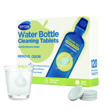 APPTRIN Water Bottle Cleaning Tablets, Bottle Clean Tablet Pack of 120, Cleansing Tablets for All Plastics and Glass Drinking Containers,Individually