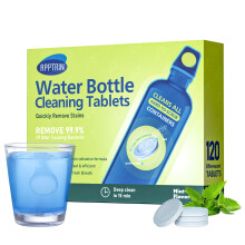 APPTRIN Water Bottle Cleaning Tablets, Bottle Clean Tablet Pack of 120, Cleansing Tablets for All Plastics and Glass Drinking Containers,Individually