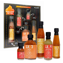 Hot Sauce Challenge Set for Couple Gifts - Hot Sauce Gift Set of 5 Fiery Flavours form Mild to Hot Chilli Challenge Game for Adults, Christmas Gifts