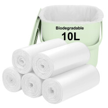 Biodegradable bin bags 120PCS, 10L small Bin Liner for Countertop Bin.Aievrgad 2.6 Gallon Trash/Garbage/rubbish Bags, 100% Recycled,Thick,
