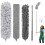 Fogray Extendable Feather Duster, Bendable Microfiber Duster with Extra Long 100" Telescopic Extension Pole and Soft Silicone Cap, Washable Duster for 1