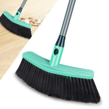 Broom Indoor Sweeping Brush with Long Handle, UMAYCOOL Kitchen Broom Indoor Floor Brush with Dense Soft Bristles Perfect for Sweeping Room Office