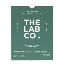 The Lab Co. Laundry Detergent Strips Sheets 64 Loads Eco Ultra-Concentrated Non-Bio for Sensitive Skin. Refreshing Fragrance Lime Eucalptus Cucumber