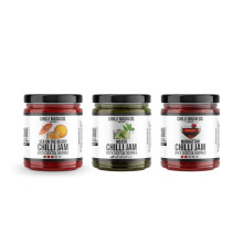 Pack of 3 Cocktail-Inspired Chilli Jams - Chilli Mash Co - Trio of Spicy Cocktail Spreads - Sex On the Beach, Mojito & Manhattan Flavoured Chilli Jams