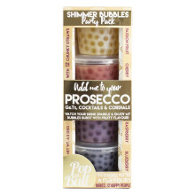 Popaball Shimmer Bursting Bubbles Party Pack 4 x 125 grams | Prosecco, Gin, Mocktail & Cocktail Making Gifts | Gift Set Ideas For Her, Hampers & Hen