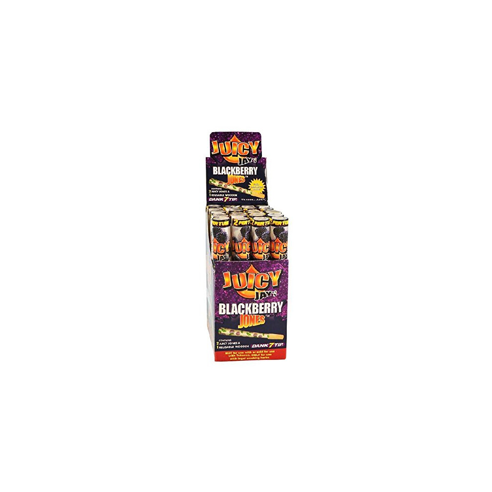 Juicy Jay's Pre-Rolled Cones - 24Pc Display (Blackberry)