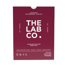 The Lab Co. Laundry Detergent Strips Sheets 64 Loads Eco Ultra-Concentrated Non-Bio for Sensitive Skin. Welcoming Fragrance Oud Rose Bergamot