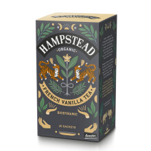 Hampstead Organic French Vanilla Tea Sachets (Pack of 4, Total 80) | Plastic Free | 100% Organic