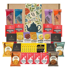Tea Gift Set and Biscuit Hamper, Packed 33 Items Perfect Tea Afternoon Tea Set for Adults. Featuring 12 Different Biscuits and 21 Tea Bags. The Ideal