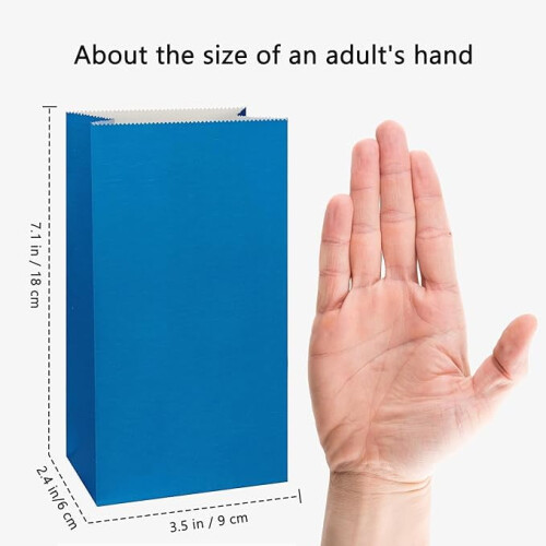 Pacote com 5 Sacolas de Papel Kraft de Cor Sólida de 18 cm (7,1 pol.) 1