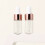 2 τεμάχια 3ml διαφανή/παγωμένα/κόκκινα κενά γυάλινα μπουκάλια με σταγονόμετρο, 2