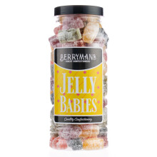 Original Jelly Babies Retro Sweets Gift Jar By Berrymans Sweet Shop - Classic Sweets, Traditional Taste.