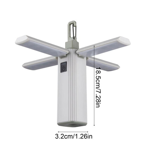Lampe de camping pliable avec crochet – Blanche, rechargeable par USB 2