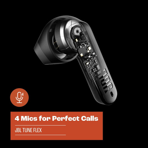 Tune Flex - True Wireless Noise Cancelling Earbuds (Black), Small 2