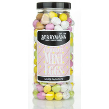 Original Mini Eggs Chocolate Retro Gift Jar by Berrymans Sweet Shop - Classic Sweets, Traditional Taste.