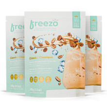 Freezo Classic Premium Blended Iced Coffee - 3 Pack | Lower Calorie Frappe, Naturally Flavored | Bag Makes 8-10 servings | Instant Coffee Powder Mix |
