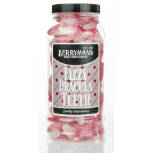 Original Fizzy Jelly Dracula Vampire Teeth Fangs Vegan Retro Sweets Gift Jar by Berrymans Sweet Shop - Classic Sweets, Traditional Taste.