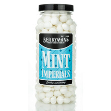 Original Mint Imperials Retro Sweets Gift Jar By Berrymans Sweet Shop - Classic Sweets, Traditional Taste.