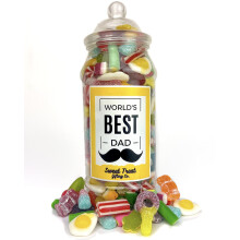 World's Best Dad Sweet Jar Fathers Day Sweets Birthday & Christmas Pick n Mix 670g