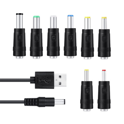 Cabo de alimentação universal com conector DC e 8 plugues intercambiáveis. 2