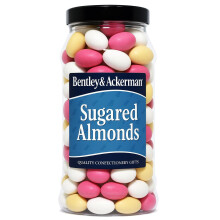 Sugared Almonds Sweets - (655g) Original Retro Sugared Almonds Sweets Gift Jar By Bentley & Ackerman's Sweet Shop.
