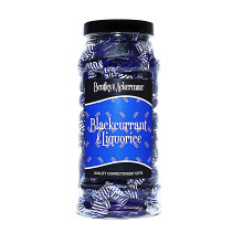 Blackcurrant and Liquorice Sweets (440g) - Original Retro Boiled Sweets Gift Jar By Bentley & Ackerman's Sweet Shop.
