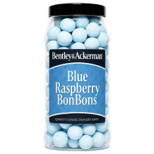 Blue Raspberry Bonbons - (605g) Original Retro Tangy Blue Raspberry Bonbons in a Jar By Bentley & Ackerman's Sweet Shop - Vegetarian