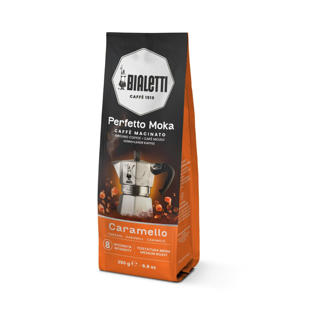 Bialetti Perfetto Moka Ground ? Authentic Italian Roast For Moka Pots & Stovetop Brewers, Rich Aroma & Smooth Finish, Compatible With Aeropress,