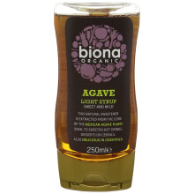 Biona Organic Squeezy Agave Syrup Light 250 ml (Pack of 3)