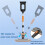Snow Removal Kit with Pivoting Brush Adjustable Scraper 4