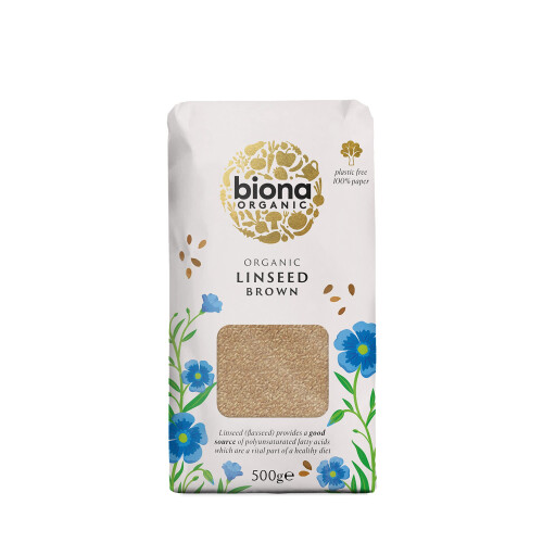 Biona Organic Linseed Brown 500g (Pack of 6