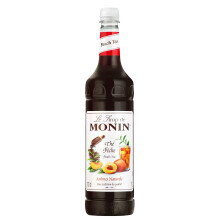 MONIN Premium Peach Tea concentrate 1L for Hot and Iced Teas. Vegan-Friendly, Allergen-Free, 100% Natural Flavours and Colourings