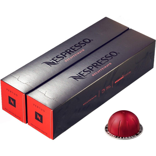 Nespresso 20 Nespresso Vertuo Half Caffeinato (Semi Decaffeinated) Coffee Capsules
