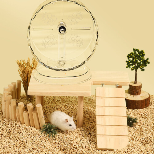 Silent Hamster Running Wheel with Stand for Small Pets 1