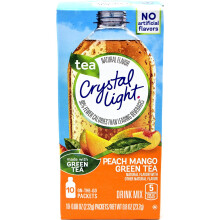 Crystal Light Peach Mango Green Tea On The Go Drink Mix 10 Sachets 23.2g