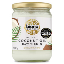 Biona Organic Raw Virgin Coconut Oil 400g, Pack of 2 - Great Taste Award 2024 Winner - Versatile Cooking Ingredient & Natural Beauty Product