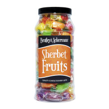 Sherbet Fruits Sweets - (420g) Original Retro Boiled Fruit Sherbets Gift Jar By Bentley & Ackerman's Sweet Shop.