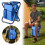 Blue Folding Backpack Chair with Cooler 3-in-1 2