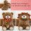 Teddybär-Plüschtier mit rotem Rosenstrauß 5