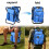 Blue Folding Backpack Chair with Cooler 3-in-1 4