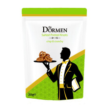 The Dormen Salted Pretzel Knots - Crunchy Salted Pretzel Knots, 8 Packs of 30g Each, savoury Snack, Vegetarian