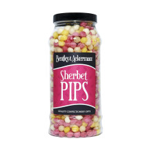 Sherbet Pips Sweets - (640g) Original Retro Boiled Sherbet Pips Sweets Gift Jar By Bentley & Ackerman's Sweet Shop.