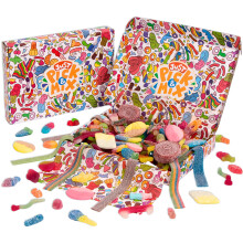 1kg Pick and Mix Sweets Gift Box ? Assorted Fizzy, Sour, Jelly & Gummy Sweets ? Large Sweet Hamper Packed in the UK
