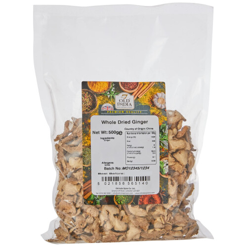 Old India Whole Dried Ginger 500 g