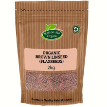 Organic Brown Linseed (Flaxseeds) 2kg by Hatton Hill Organic | Nutty, Versatile, and Perfect for Cooking and Baking